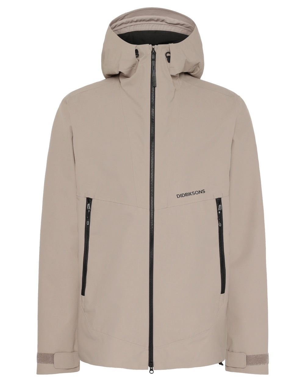 Ash Brown Coloured Didriksons Basil Unisex Waterproof Jacket 4 on White Background