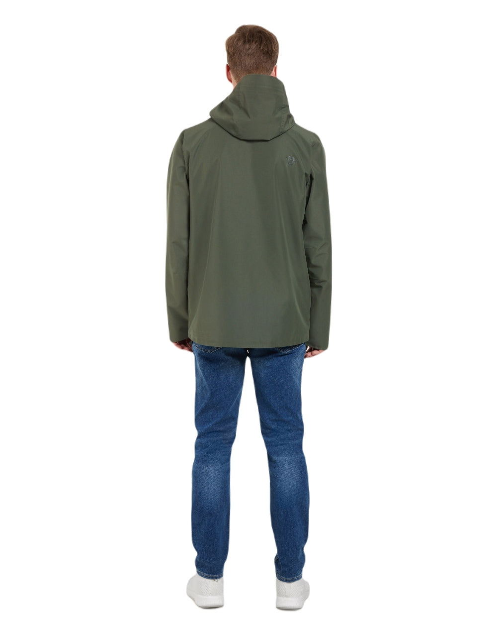 Deep Green Coloured Didriksons Basil Unisex Waterproof Jacket 4 on White Background