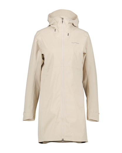 Clay Biege coloured Didriksons Bea Womens Parka on White background 