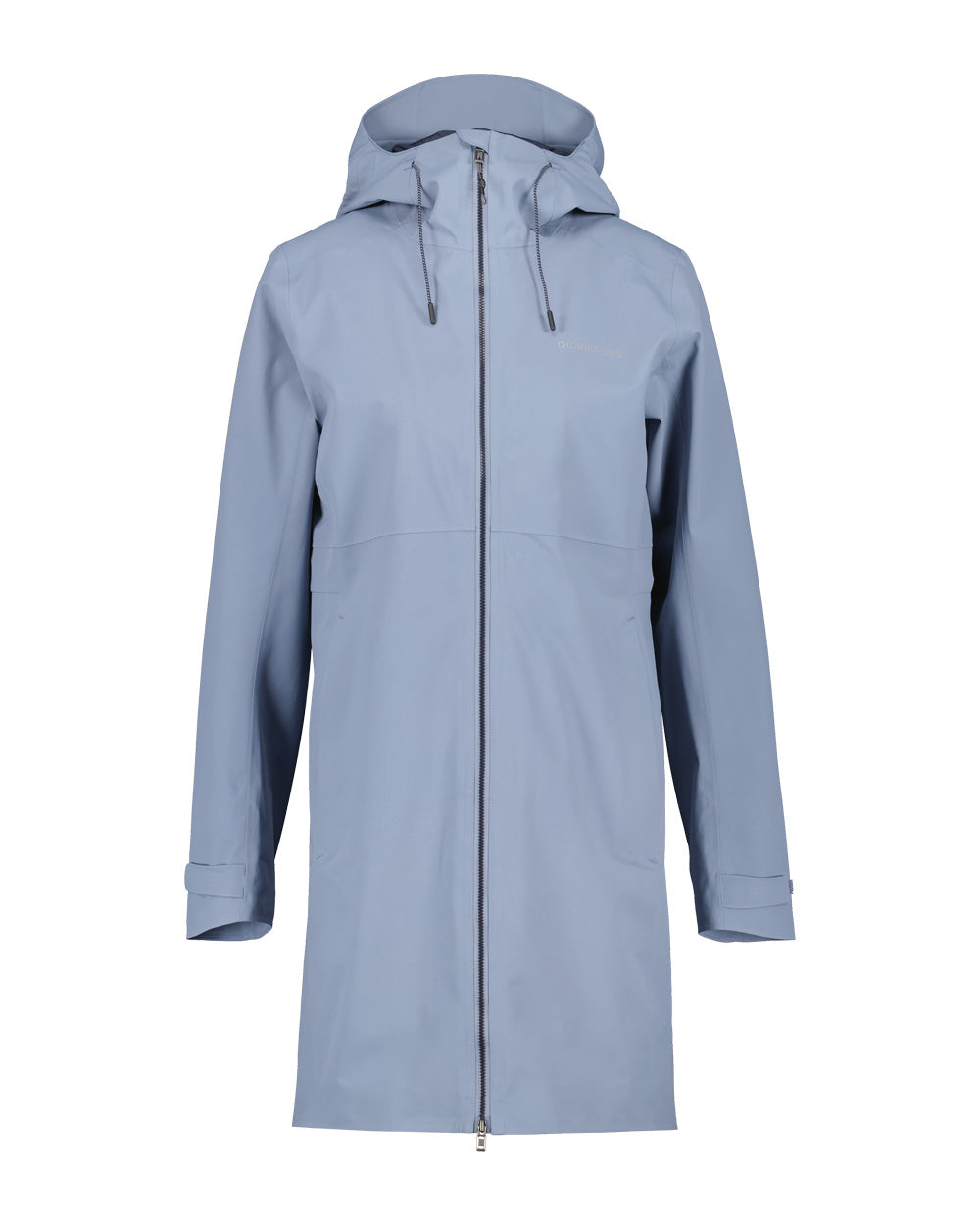 Glacial Blue coloured Didriksons Bea Womens Parka on White background