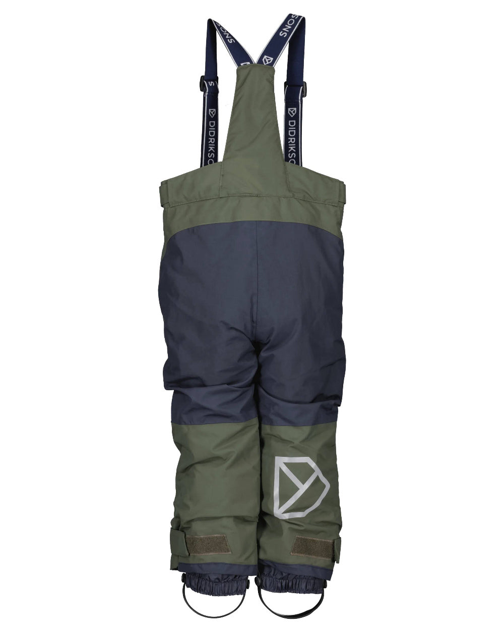 Deep Green Coloured Didriksons Bjornen Childrens Pants On A White Background