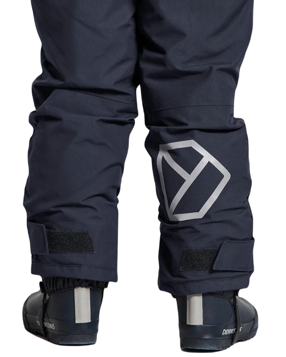 Navy Coloured Didriksons Bjornen Childrens Pants On A White Background 