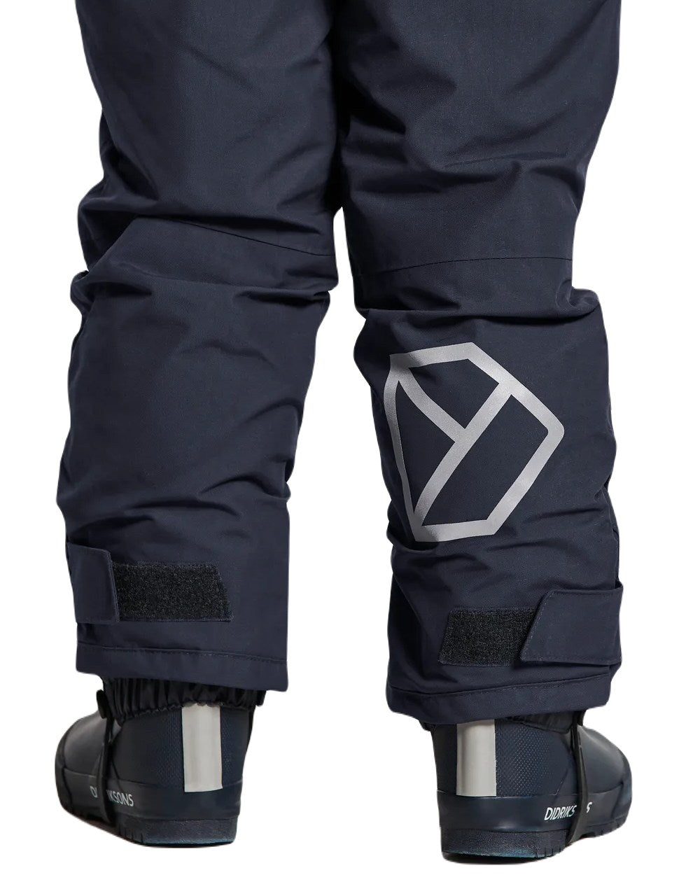 Navy Coloured Didriksons Bjornen Childrens Pants On A White Background