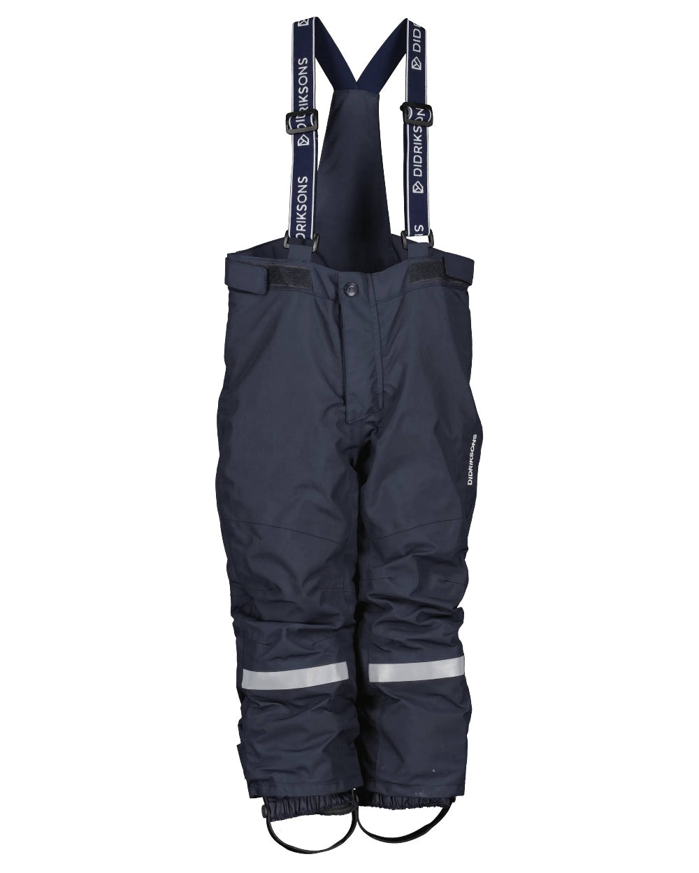 Navy Coloured Didriksons Bjornen Childrens Pants On A White Background