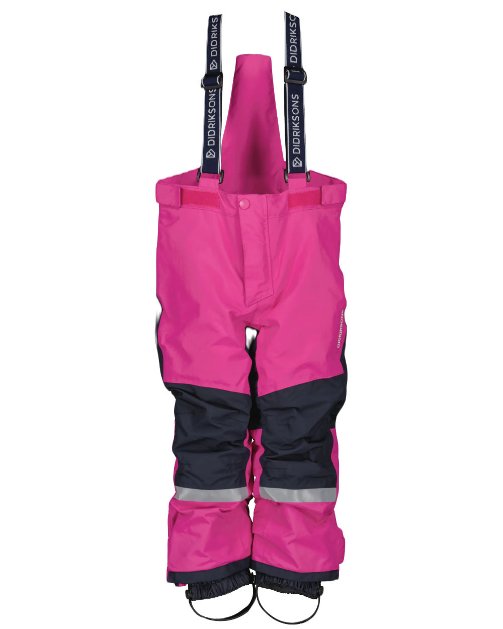 Plastic Pink Coloured Didriksons Bjornen Childrens Pants On A White Background