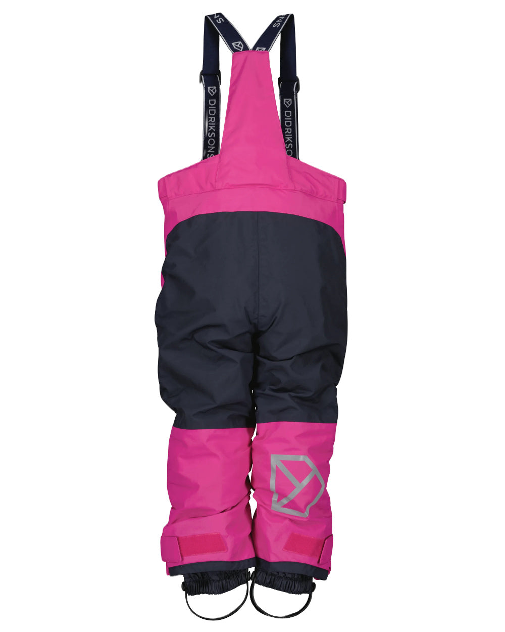 Plastic Pink Coloured Didriksons Bjornen Childrens Pants On A White Background