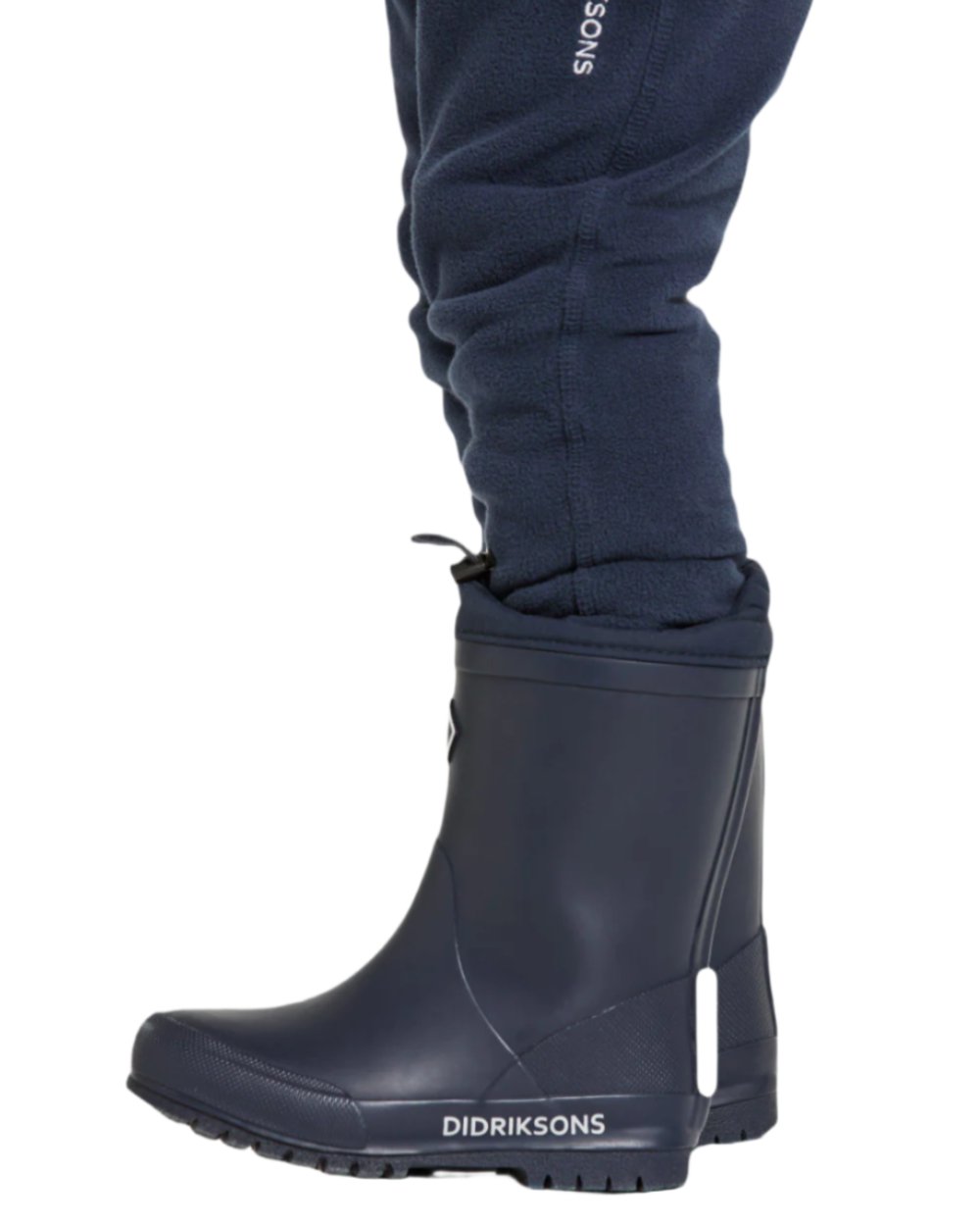 Navy Coloured Didriksons Childrens Slush Boots On A White Background