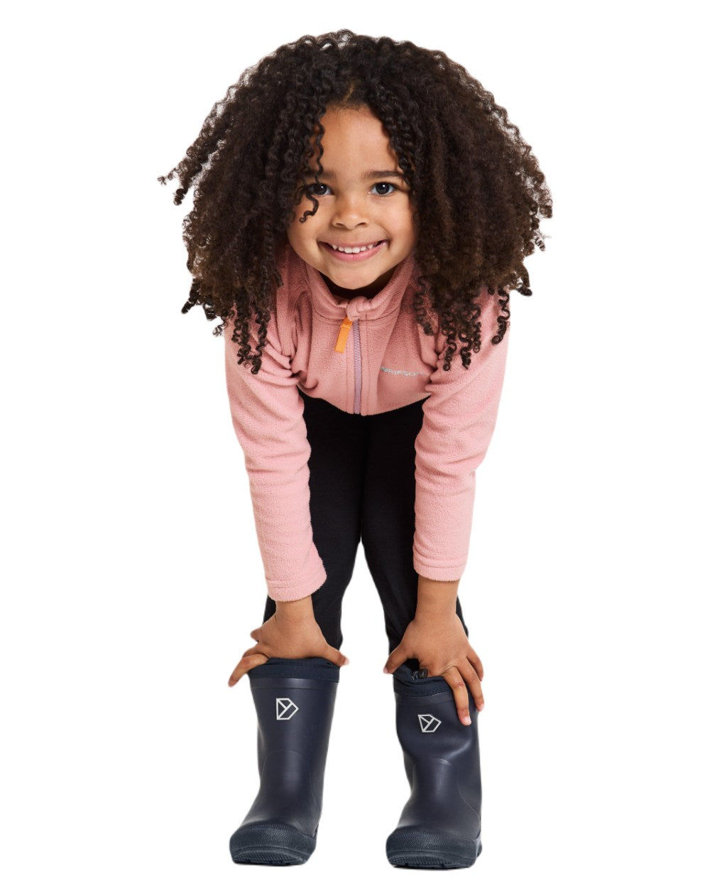 Navy Coloured Didriksons Childrens Slush Boots On A White Background