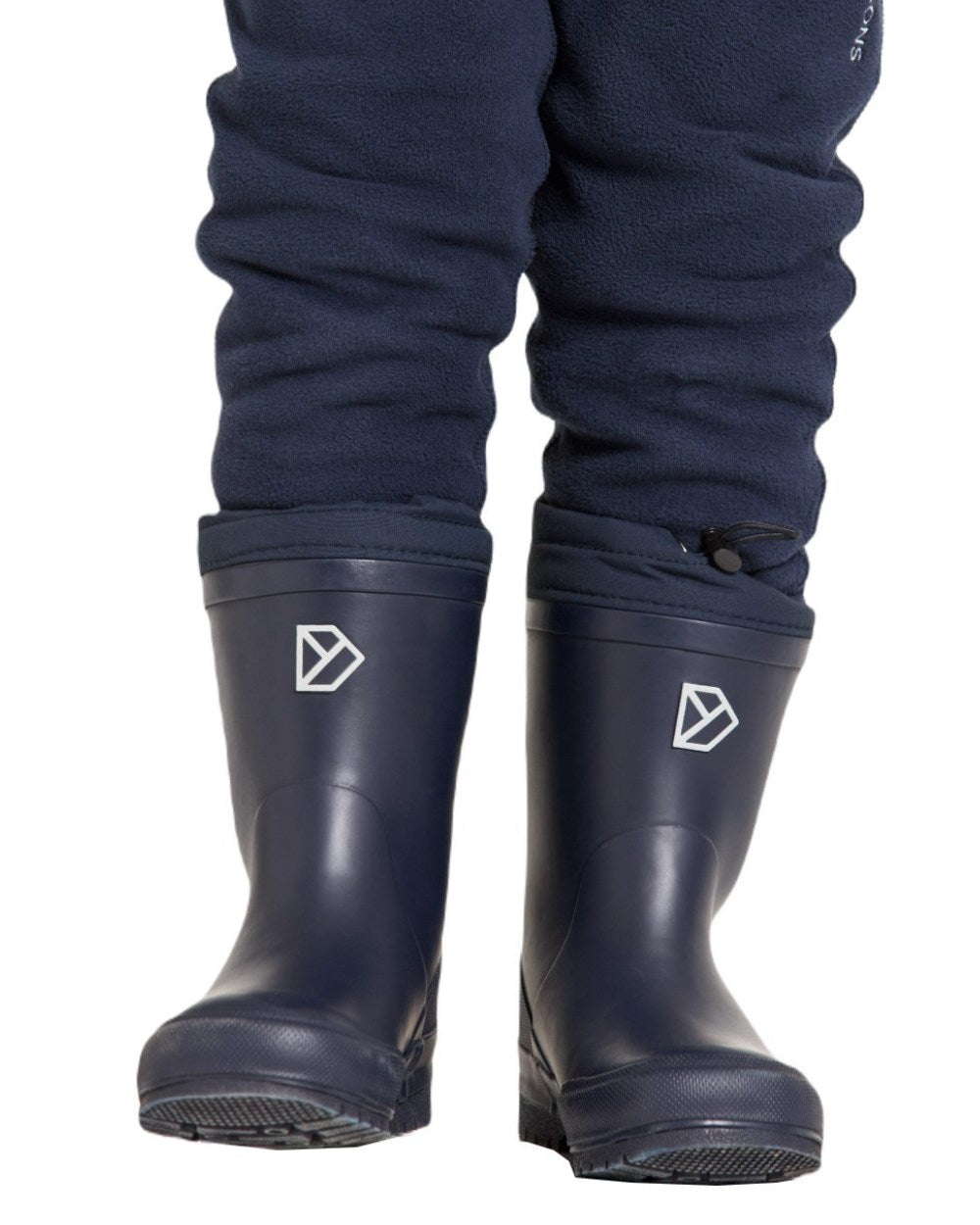 Navy Coloured Didriksons Childrens Slush Boots On A White Background