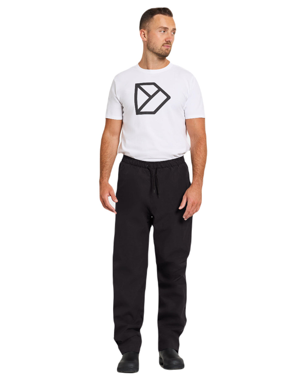 Black Coloured Didriksons Derek Unisex Pants On A White Background 