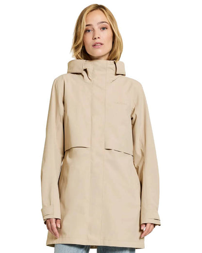 Clay Beige Coloured Didriksons Edith Parka On A White Background 