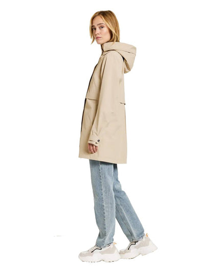 Clay Beige Coloured Didriksons Edith Parka On A White Background 