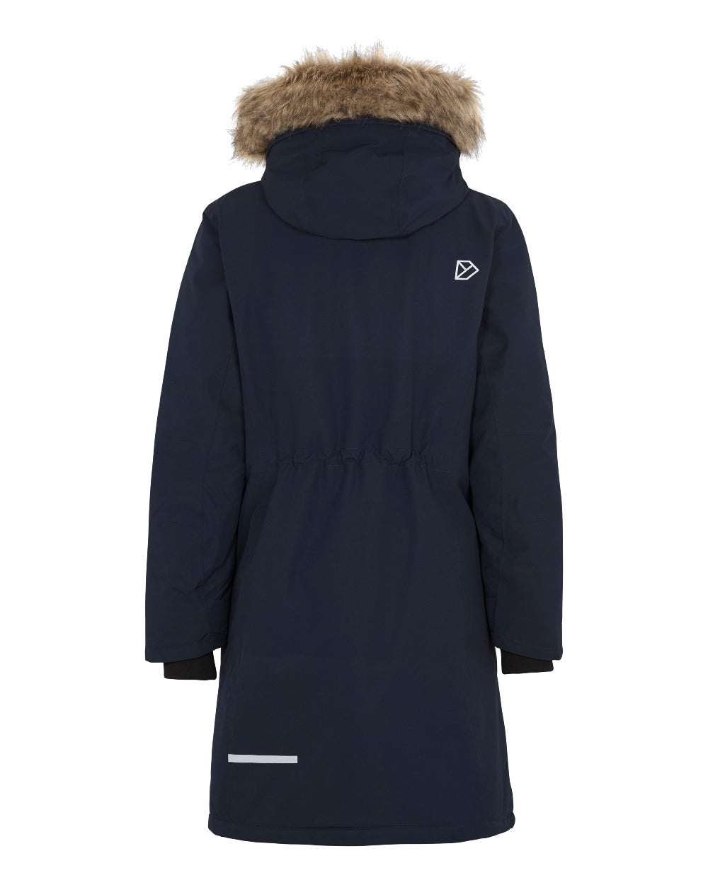 Dark Night Blue Coloured Didriksons Erika Ladies Padded Waterproof Parka 3 On A White Background