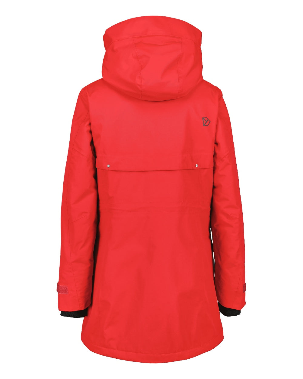 Pomme Red Coloured Didriksons Frida Womens Parka 7 On A White Background
