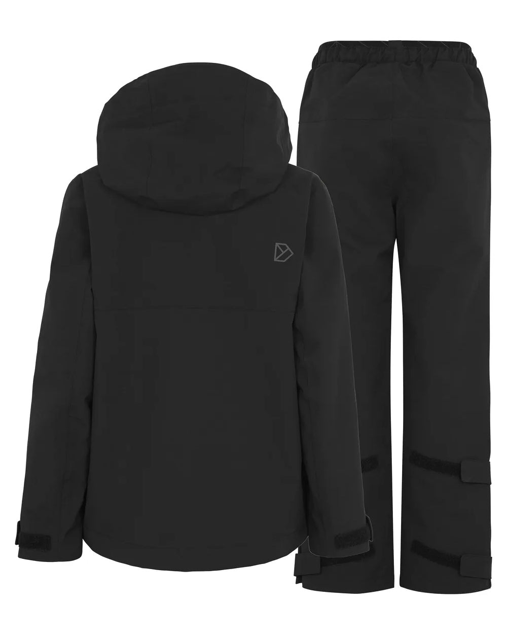 Black Coloured Didriksons Grit Youth Set On A White Background