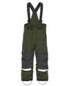 Deep Green Coloured Didriksons Idre Childrens Pants On A White Background #colour_deep-green