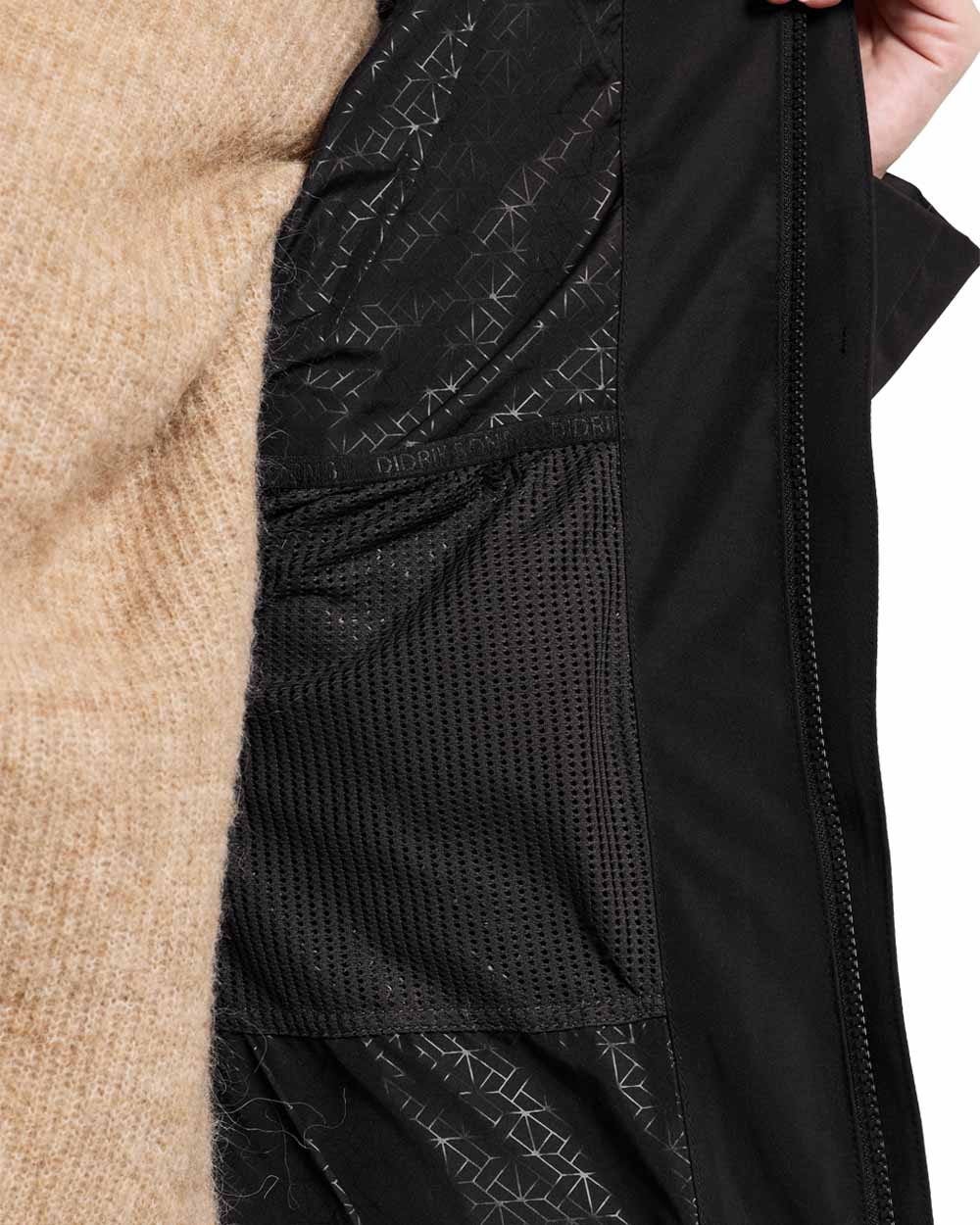 Black coloured Didriksons Womens Parka on White background