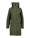 Deep Green coloured Didriksons Womens Parka on White background #colour_deep-green