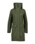 Deep Green coloured Didriksons Womens Parka on White background #colour_deep-green