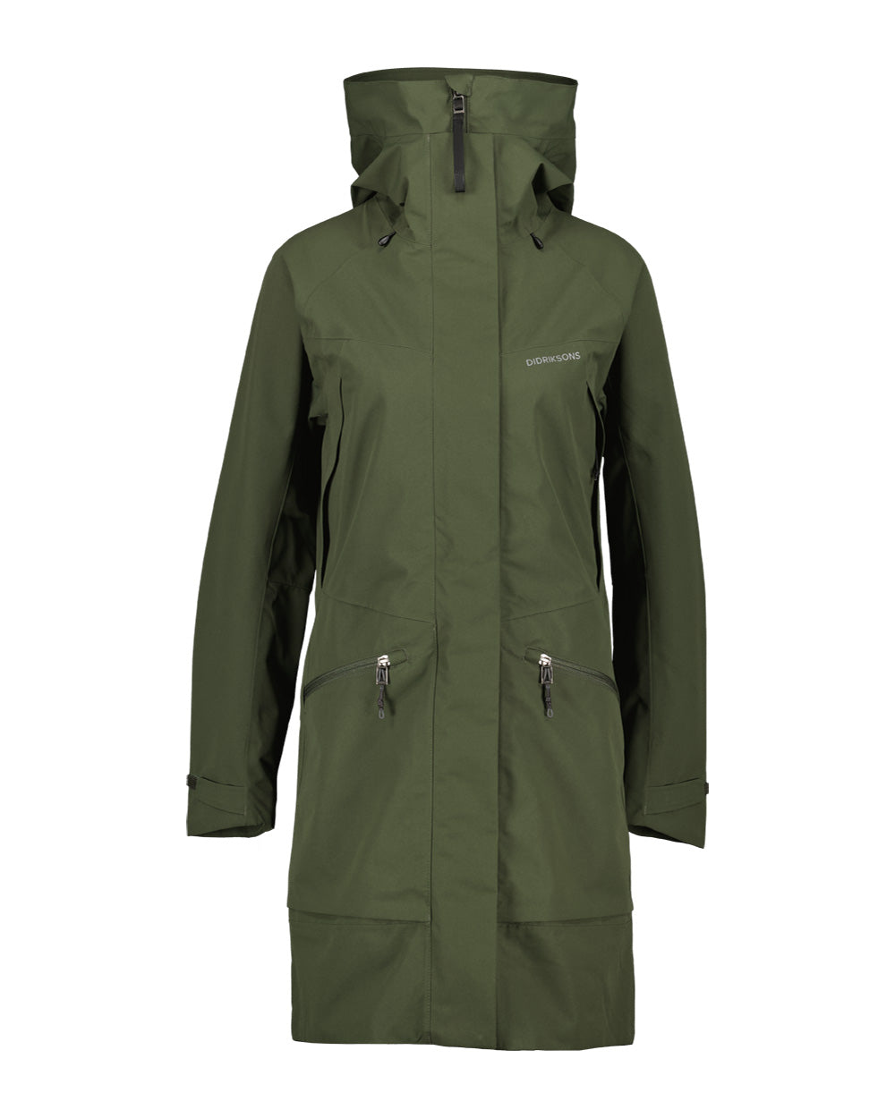 Deep Green coloured Didriksons Womens Parka on White background