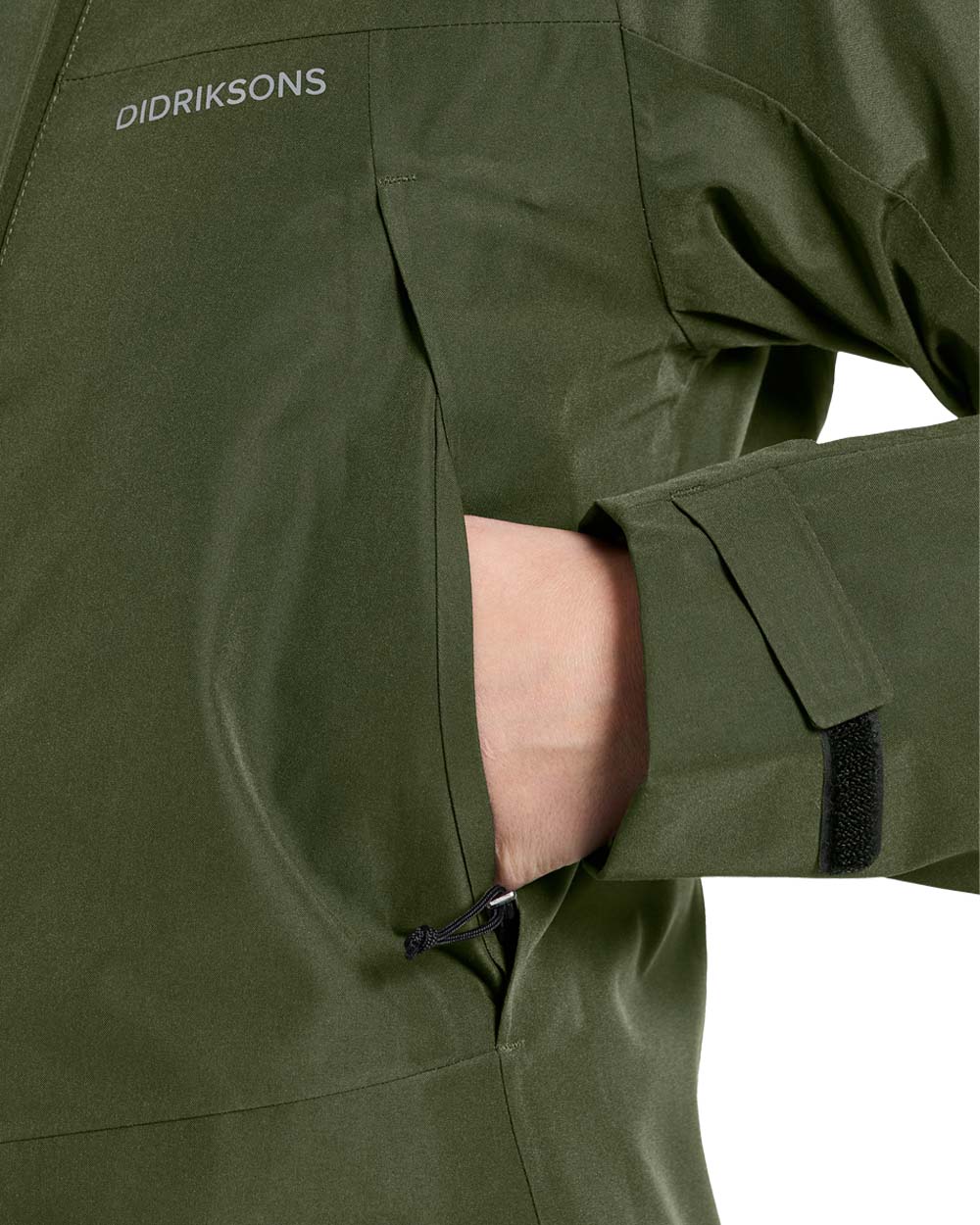 Deep Green coloured Didriksons Womens Parka on White background