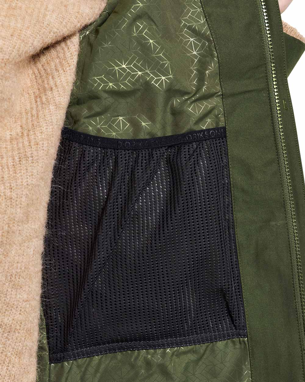 Deep Green coloured Didriksons Womens Parka on White background