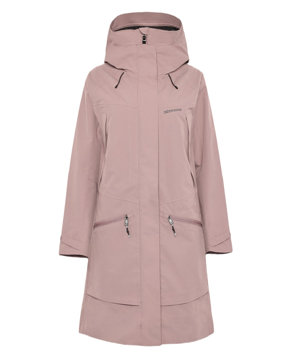 Faded Wine Coloured Didriksons Ilma Womens Waterproof Parka 8 on White Background