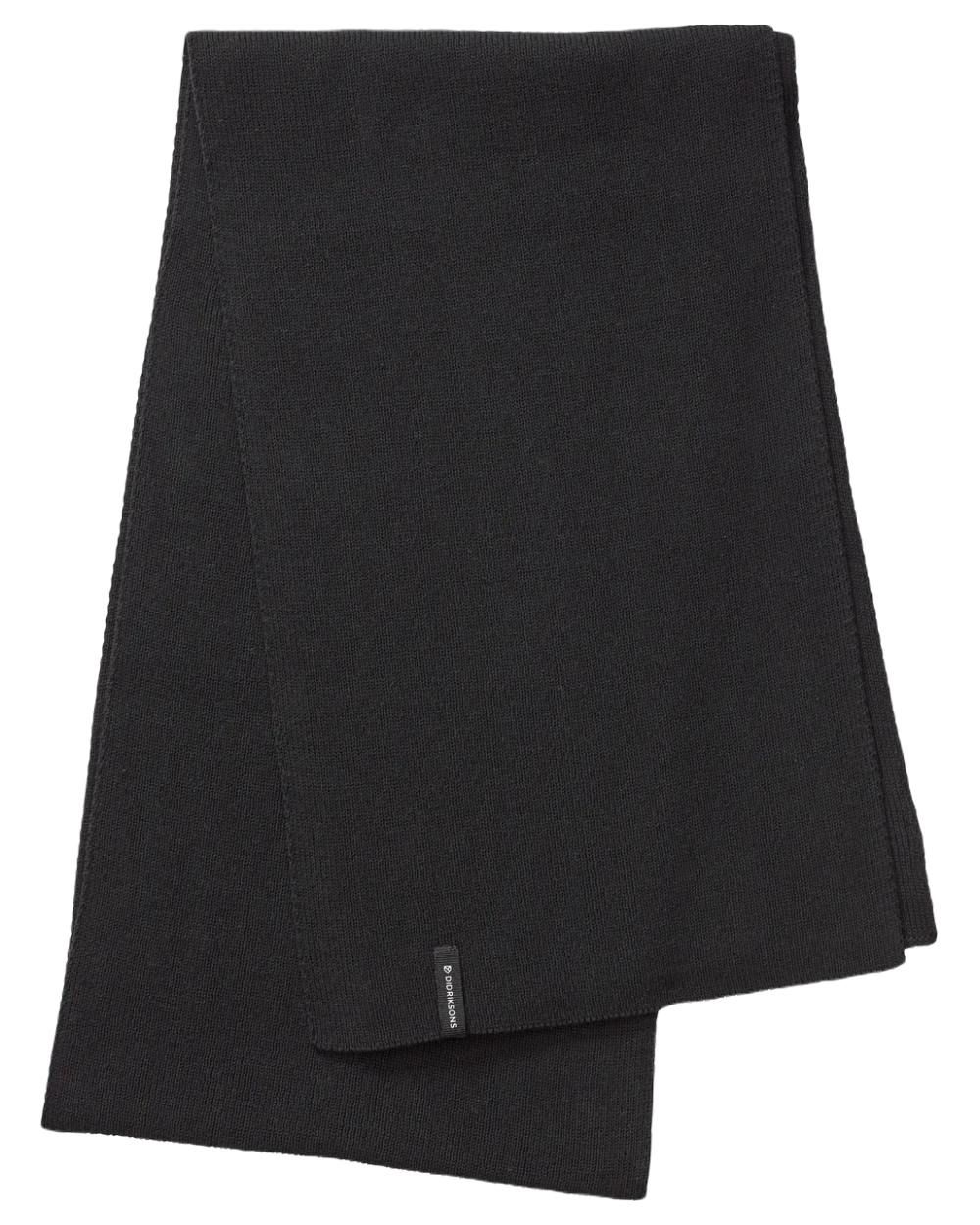 Black Coloured Didriksons Kaj Scarf On A White Background
