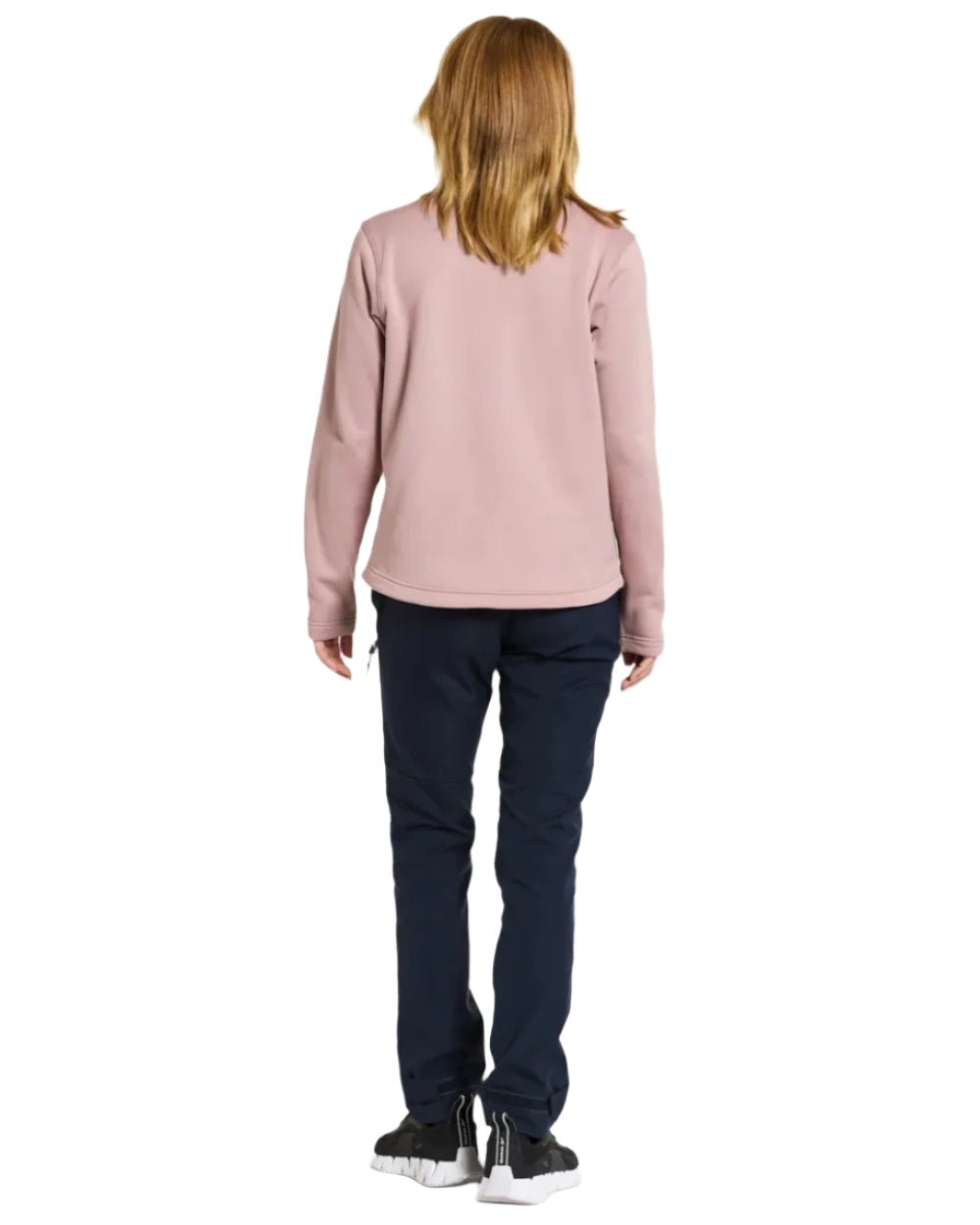 Oyster Lilac Coloured Didriksons Leah Womens Fullzip On A White Background