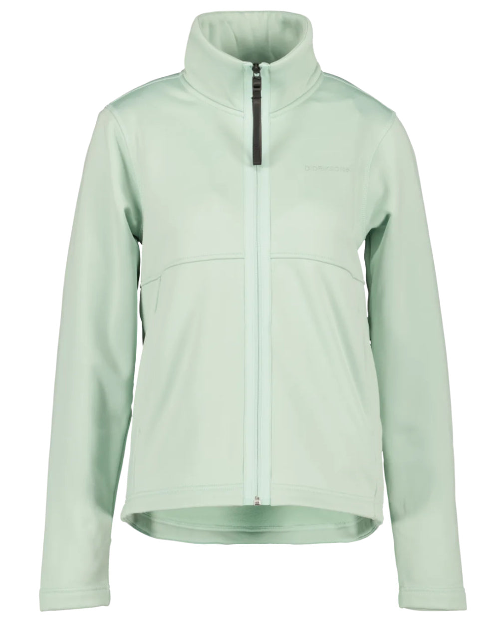 Pale Mint Coloured Didriksons Leah Womens Fullzip On A White Background 