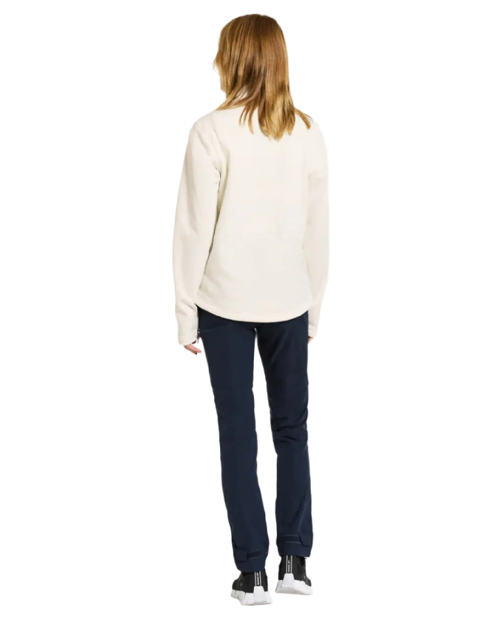 White Foam Coloured Didriksons Leah Womens Fullzip On A White Background