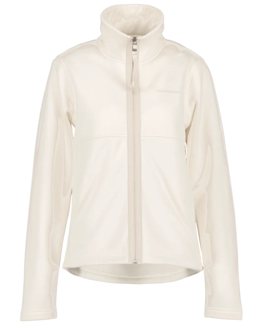 White Foam Coloured Didriksons Leah Womens Fullzip On A White Background 