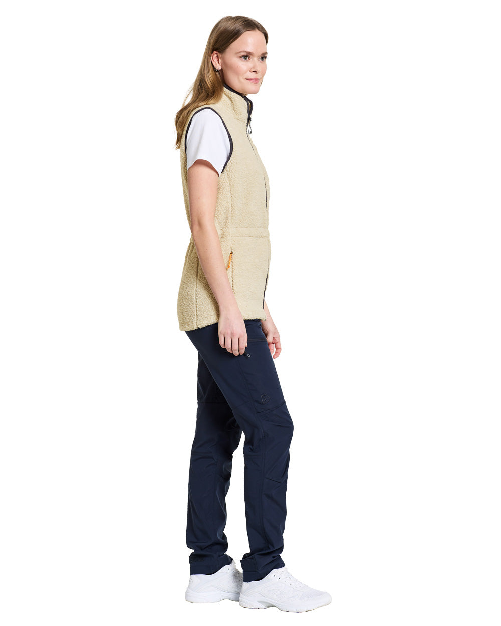 Light Beige coloured Didriksons Full-ZIp Fleece on White background