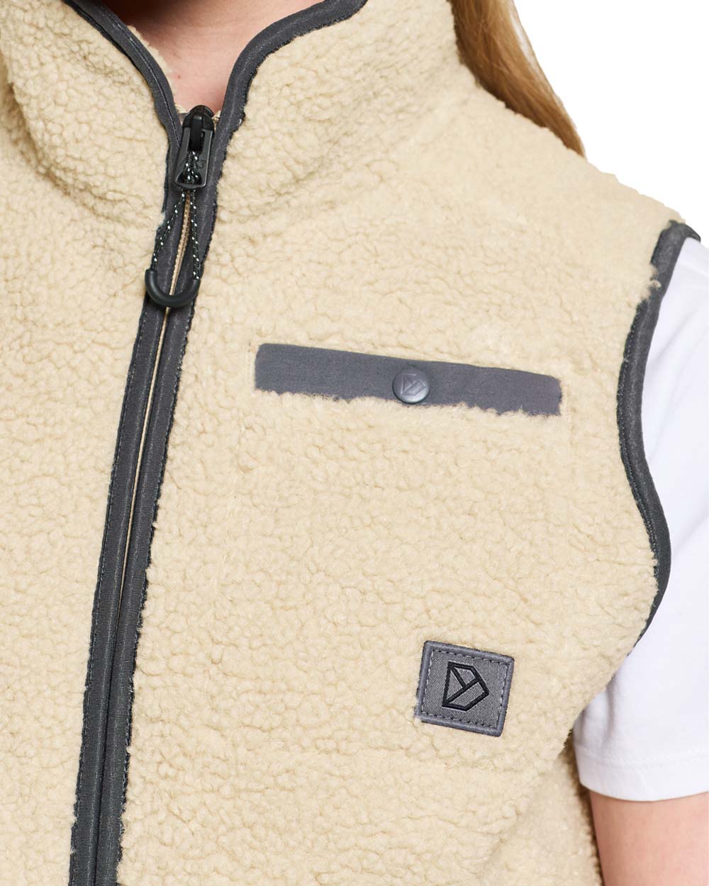 Light Beige coloured Didriksons Full-ZIp Fleece on White background