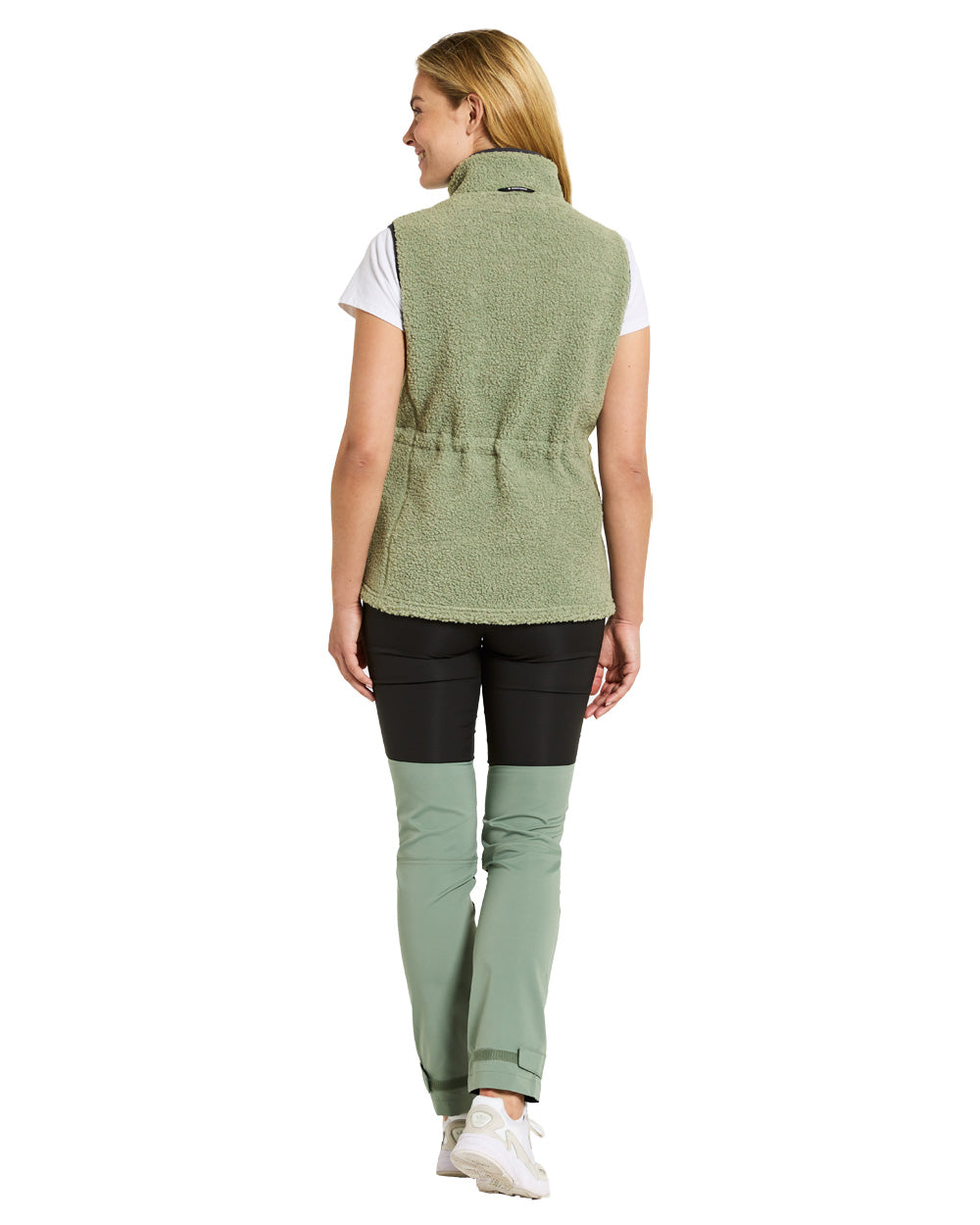 Light Moss coloured Didriksons Full-ZIp Fleece on White background