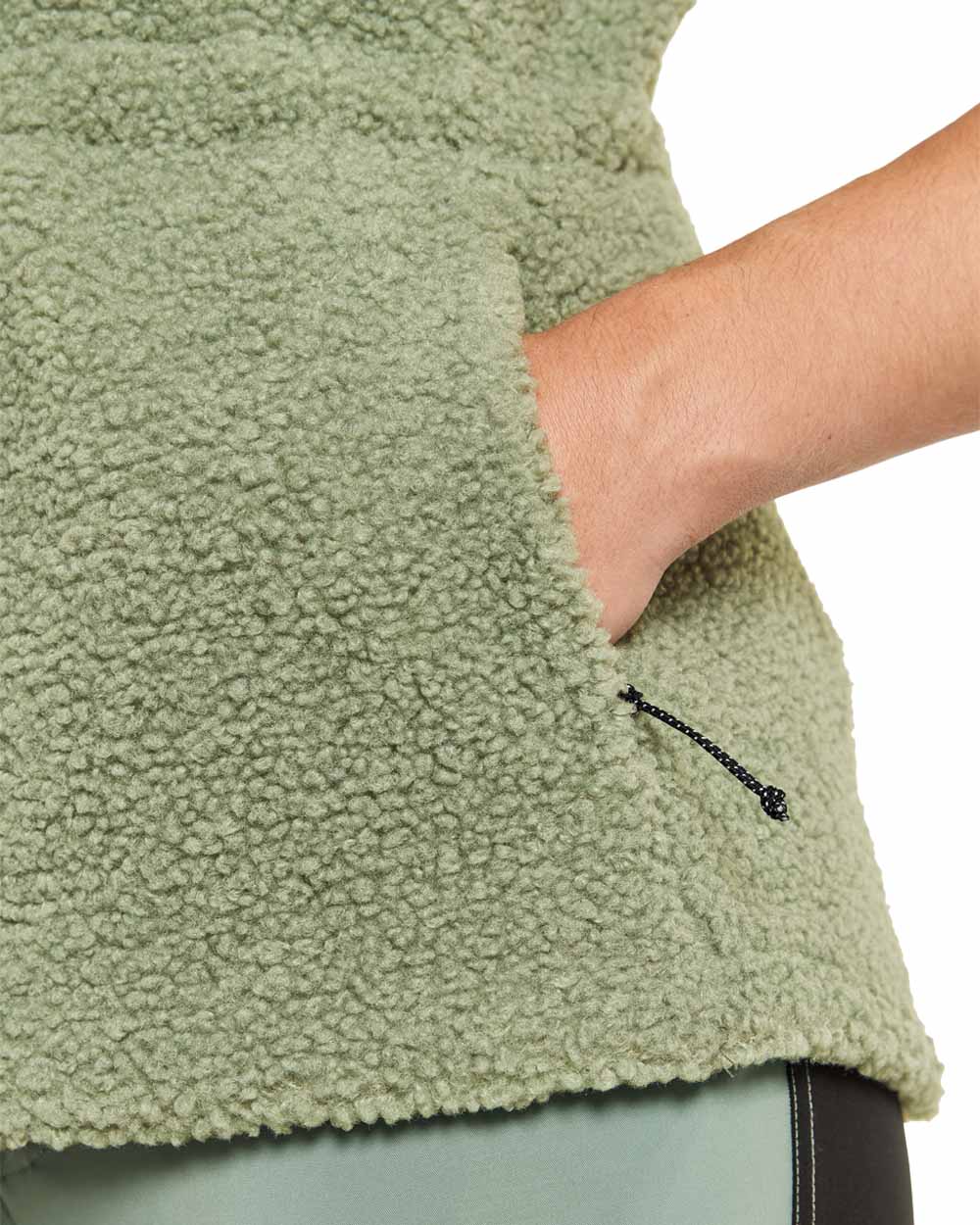 Light Moss coloured Didriksons Full-ZIp Fleece on White background
