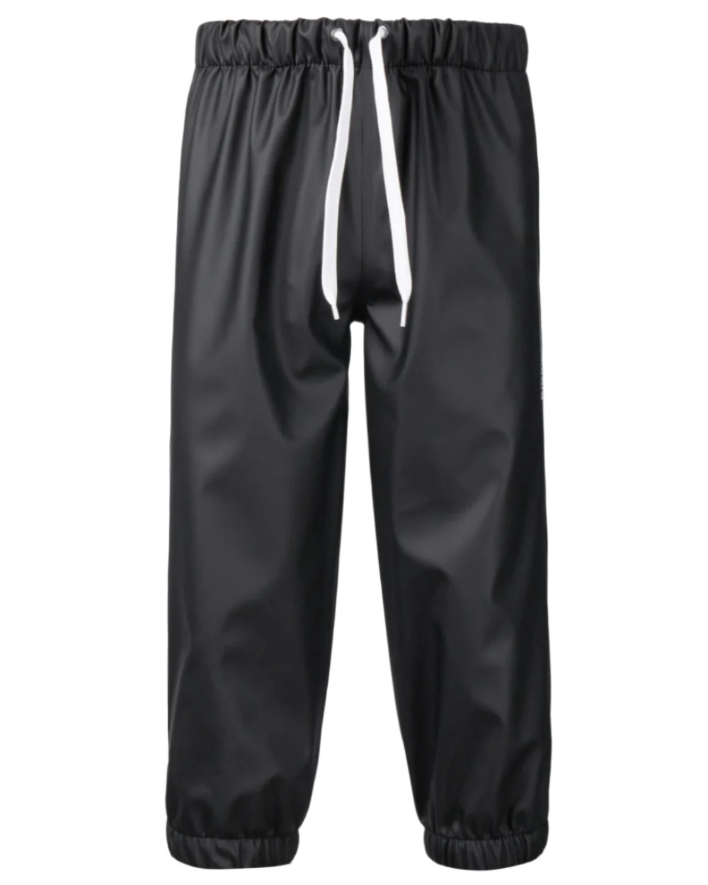 Black Coloured Didriksons Midjeman Childrens Pants Galon On A White Background
