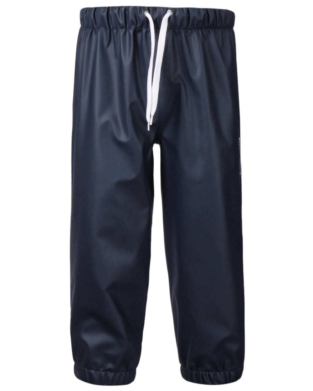 Navy Coloured Didriksons Midjeman Childrens Pants Galon On A White Background