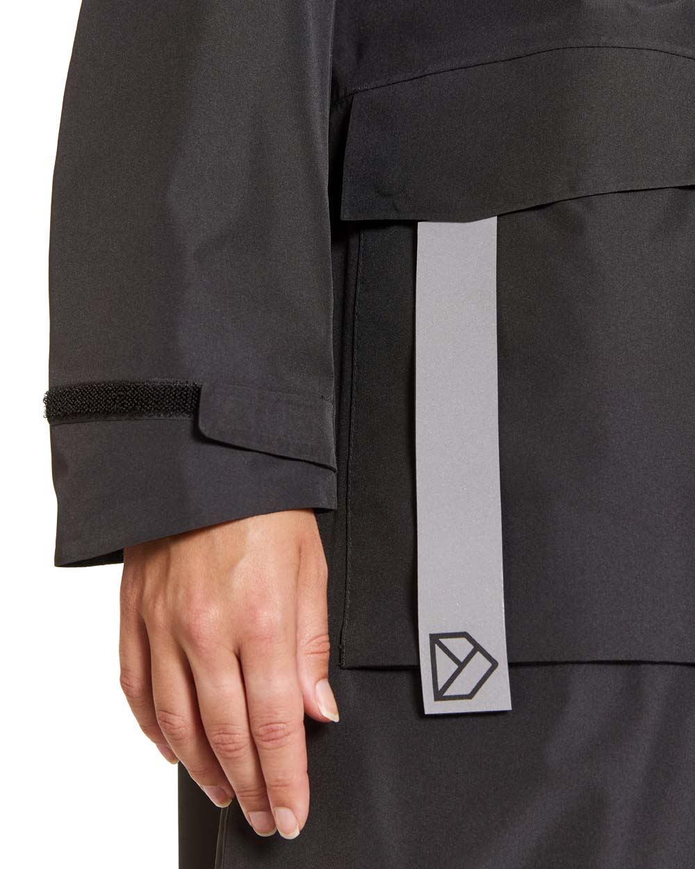 Black coloured Didriksons Nadja Parka on White background