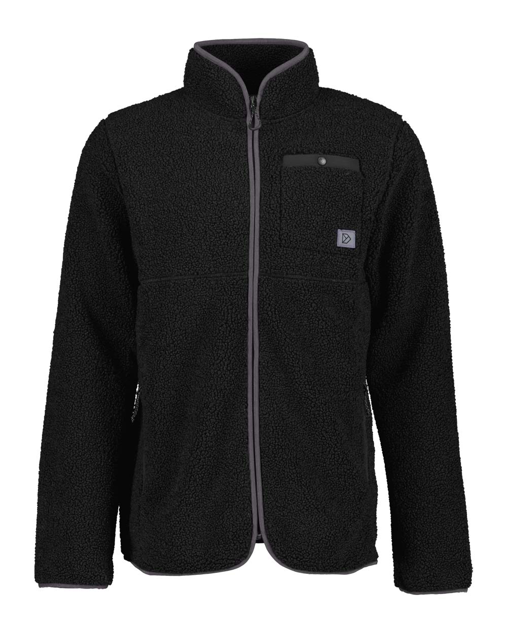 Black coloured Didriksons Full-Zip Jacket on White background
