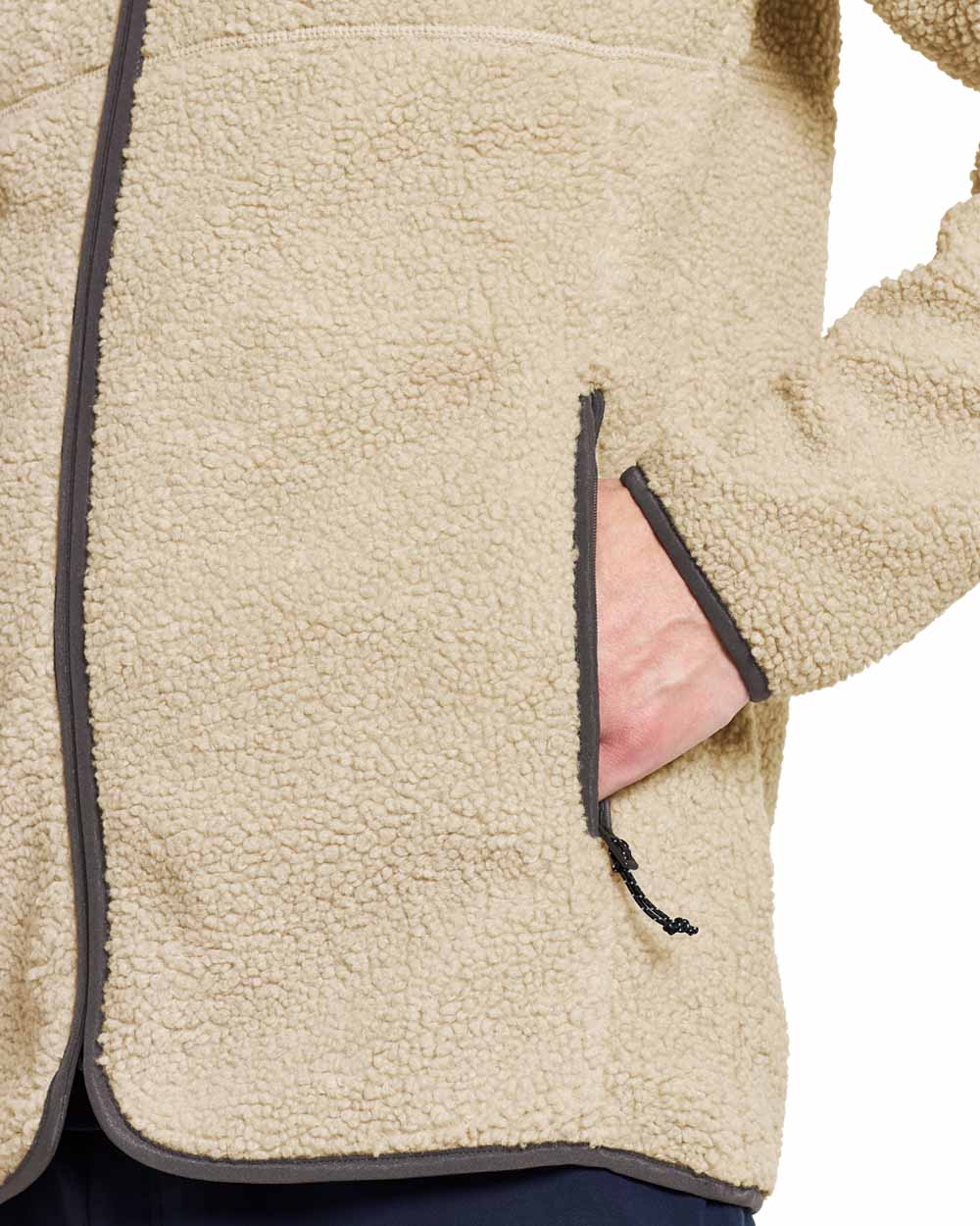 Clay Beige coloured Didriksons Full-Zip Jacket on White background