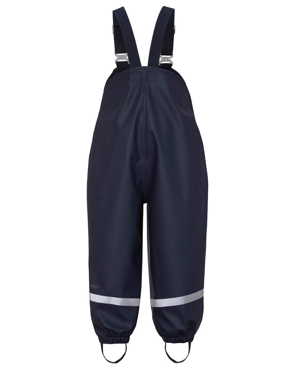 Navy Coloured Didriksons Plaskeman Childrens Pants Galon On A White Background 