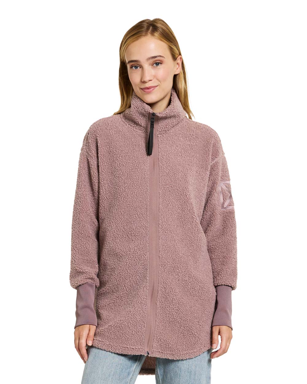 Faded Wine coloured Didriksons Full-Zip Jacket on White background 