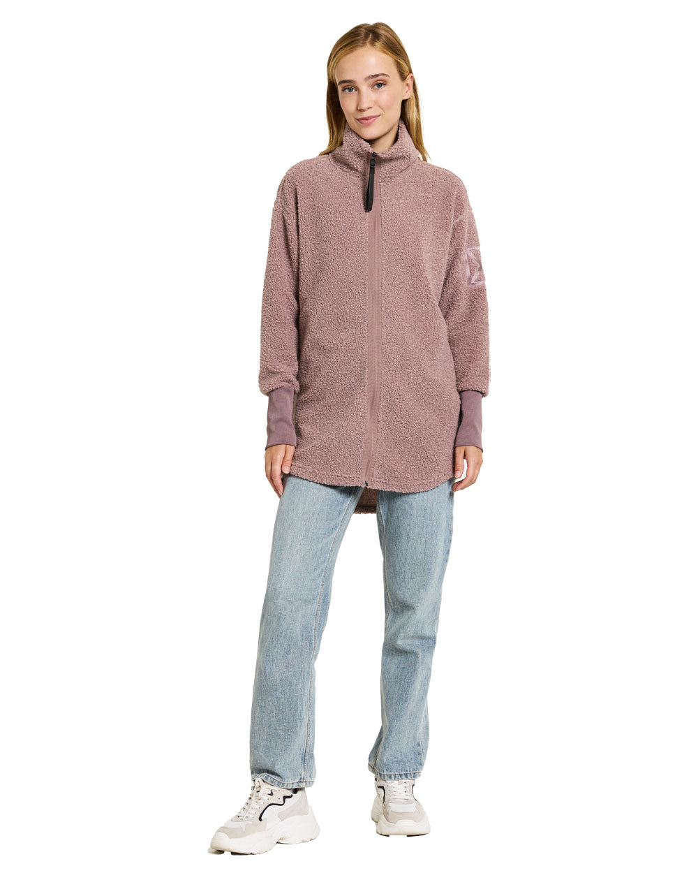 Faded Wine coloured Didriksons Full-Zip Jacket on White background