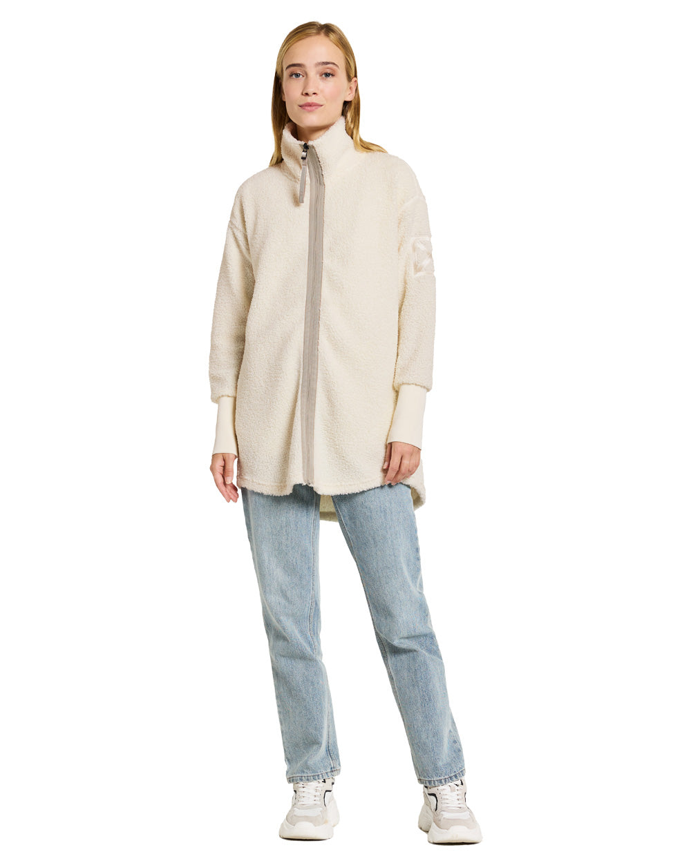 White Foam coloured Didriksons Full-Zip Jacket on White background