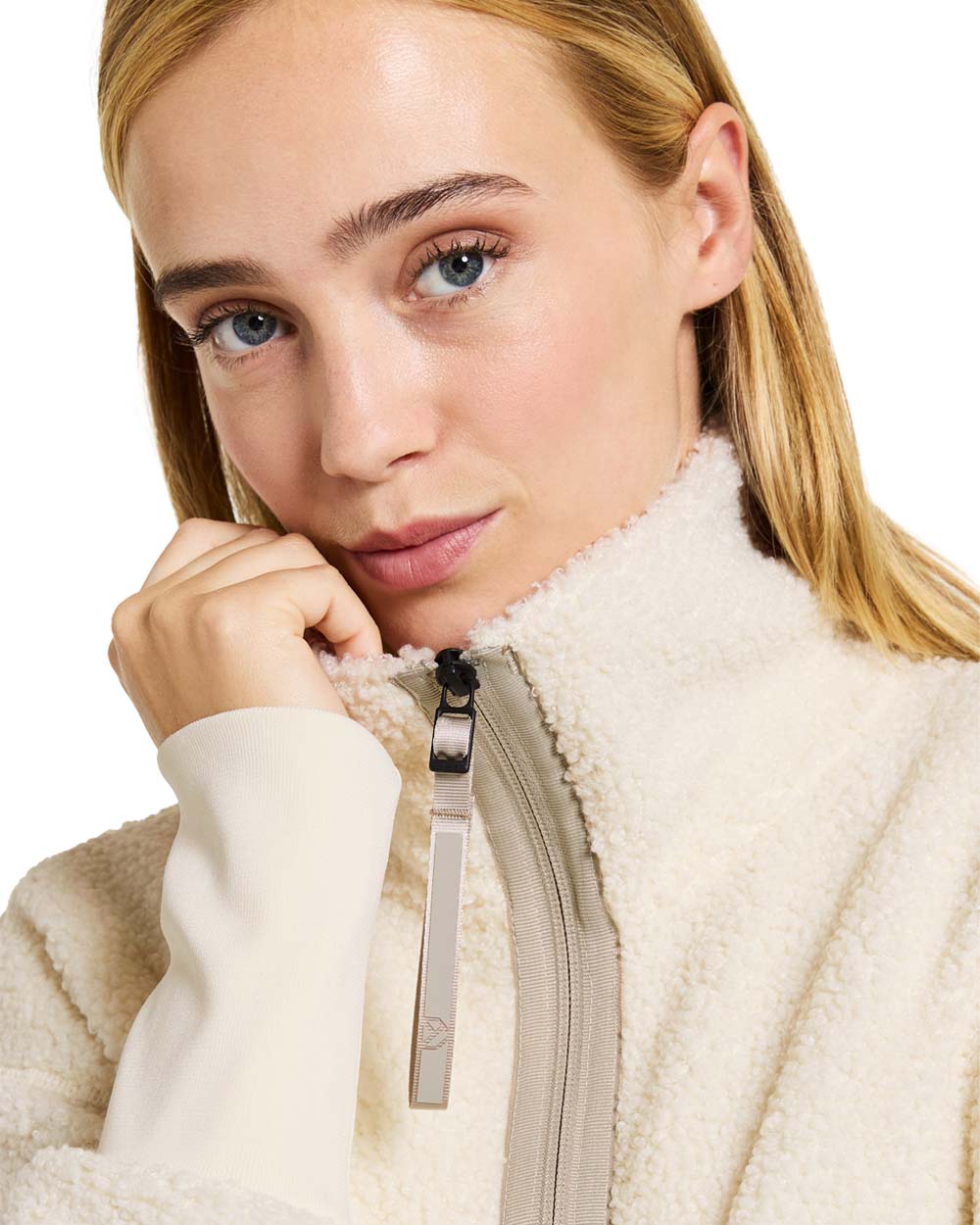 White Foam coloured Didriksons Full-Zip Jacket on White background