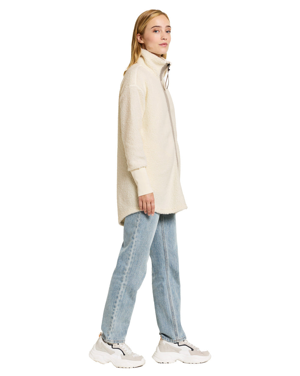 White Foam coloured Didriksons Full-Zip Jacket on White background