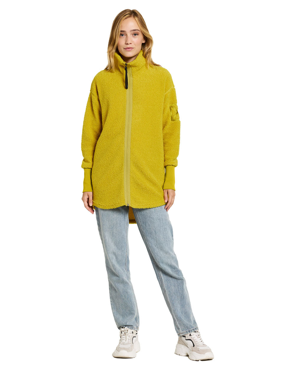 Yellow Bloom coloured Didriksons Full-Zip Jacket on White background