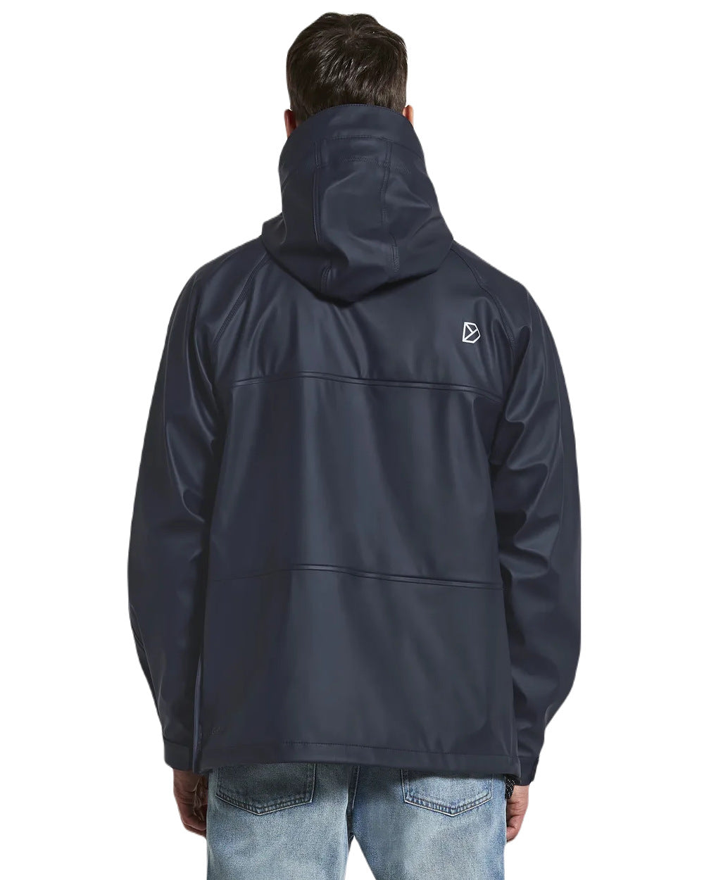 Dark Night Blue Coloured Didriksons Slaghöken Unisex Anorak Galon® On A White Background