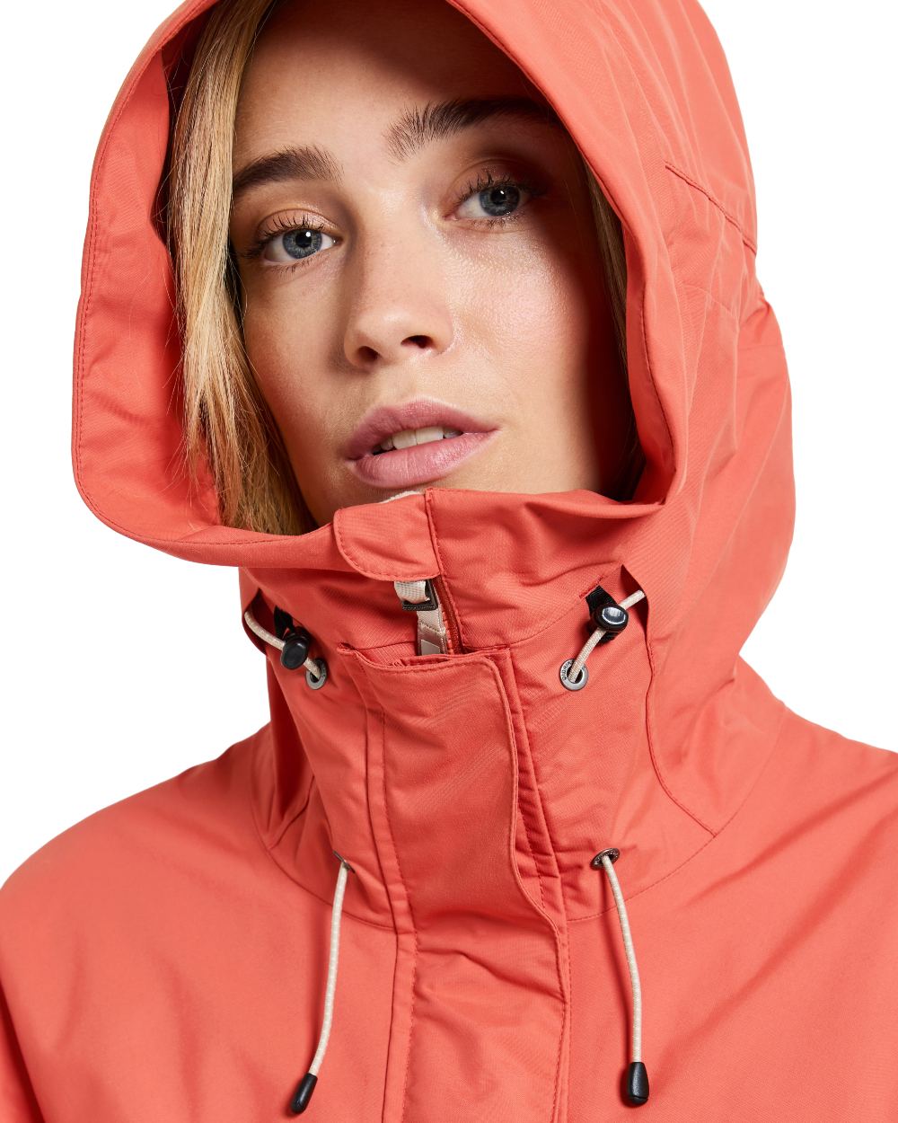 Brique Red Coloured Didriksons Thelma Womens Parka 10 On A White Background